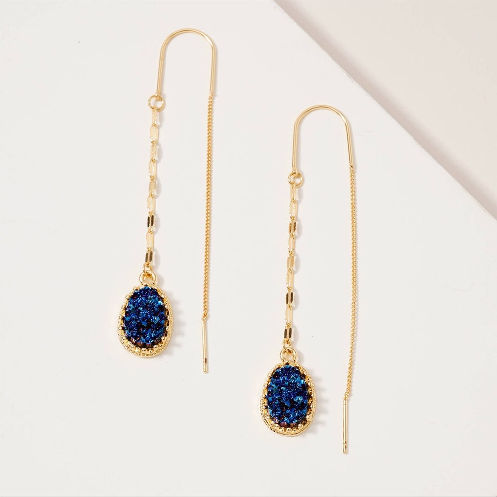 AVENUE ZOE DRUZY STONE CHAIN DANGLE EARRINGS 💖IN STORES💖